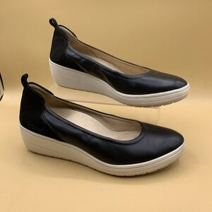 Vionic Jacey Wedge Slip-On Women's Shoes Black Size 7